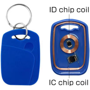 Programovatelný duální mini RFID čip 125 kHz / 13,56 MHz – modrý