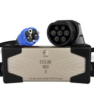 EVELINE Max II – chytrá přenosná nabíječka pro elektromobily Type 2, Schuko, 3,7 kW, 16 A, 5 m