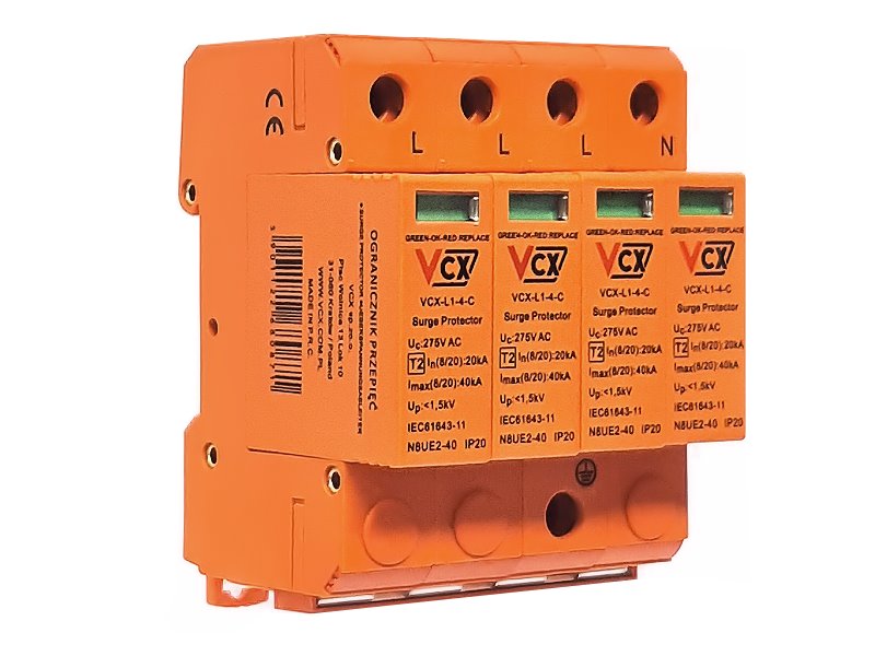 VCX L1-4-C Professional – přepěťová ochrana T2 (C), 4P, 20 kA