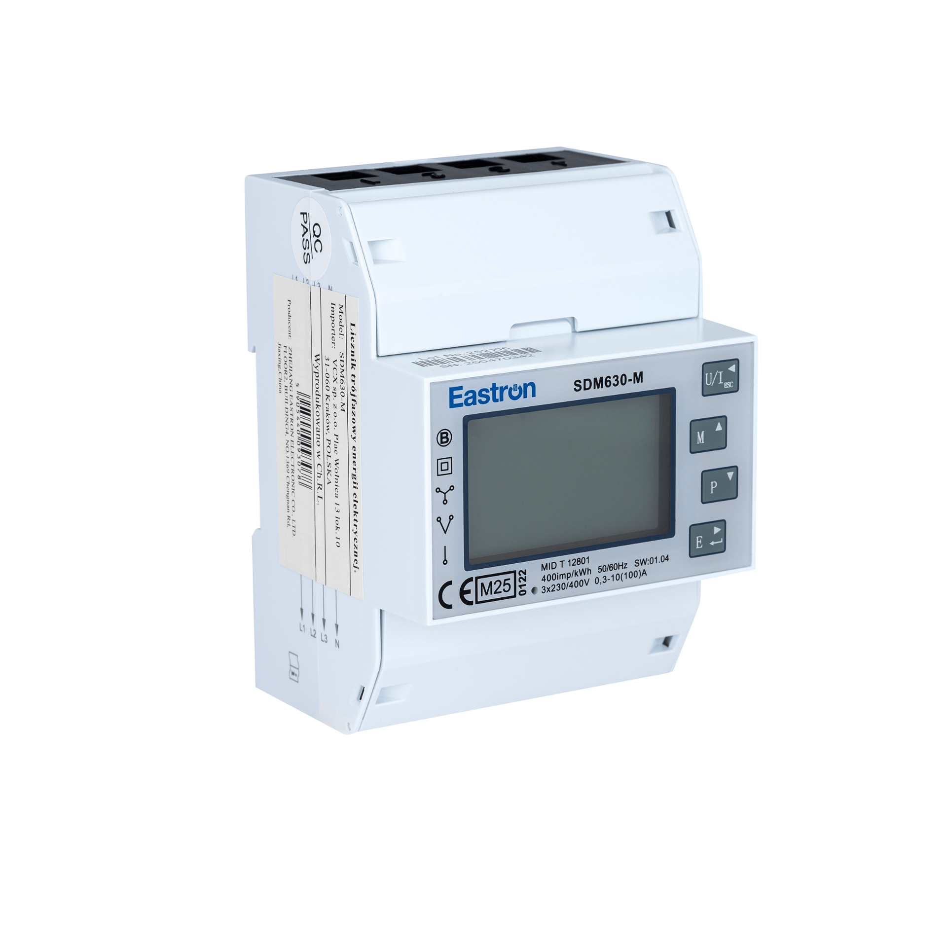 EASTRON SDM630-MODBUS – multifunkční třífázový elektroměr 100 A s komunikací Modbus